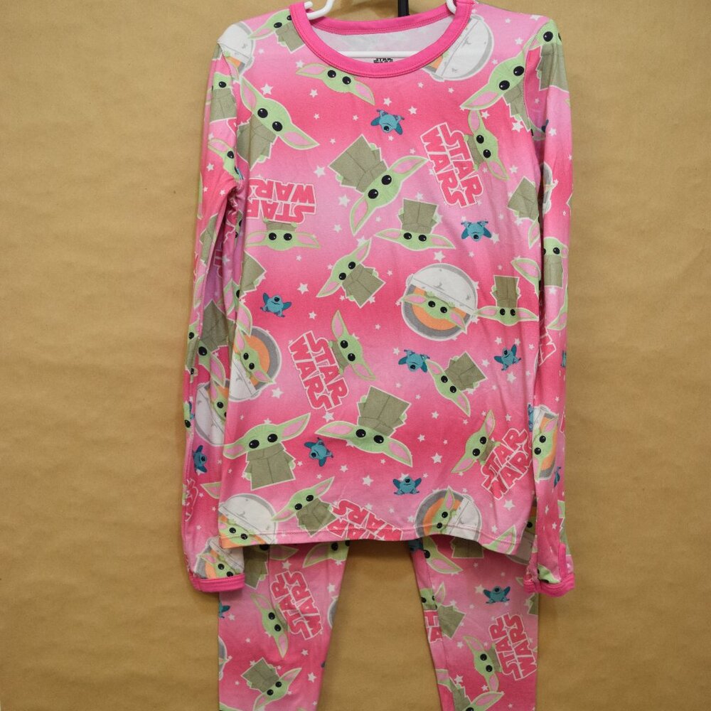 Star Wars Grogu Thermal Pajama Set – Pink, Size M (7/8), Top & Bottom